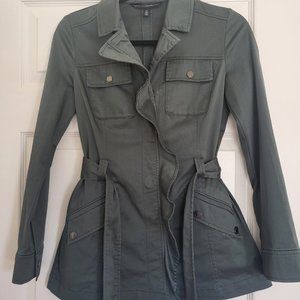 White House Black Market Military Green Jacket, Size 00